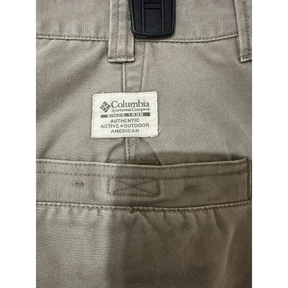 Columbia Sportswear Men's 36 x 34 Khaki Hiking Cargo Utility Work Pants